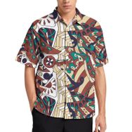 AILLOSA YH-549 Aloha Hawaii 3D Desen Kısa Kollu Erkek Gömlek