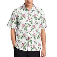 AILLOSA YH-55 Aloha Hawaii 3D Desen Kısa Kollu Erkek Gömlek