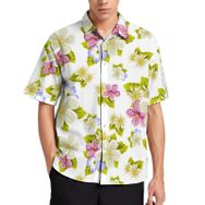 AILLOSA YH-551 Aloha Hawaii 3D Desen Kısa Kollu Erkek Gömlek