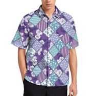 AILLOSA YH-552 Aloha Hawaii 3D Desen Kısa Kollu Erkek Gömlek