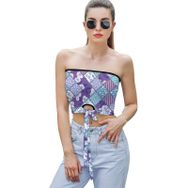 AILLOSA YH-552 Seksi File Tüp Üst Yaz Tube Top Tank Tops Kadın Askılı Üst Bluz