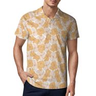 AILLOSA YH-558 3D Baskılı Desen Kısa Kollu Polo Yaka Erkek T-shirt