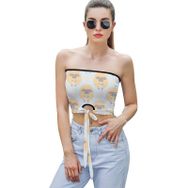 AILLOSA YH-559 Seksi File Tüp Üst Yaz Tube Top Tank Tops Kadın Askılı Üst Bluz