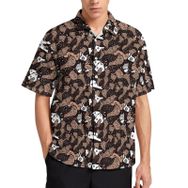 AILLOSA YH-561 Aloha Hawaii 3D Desen Kısa Kollu Erkek Gömlek
