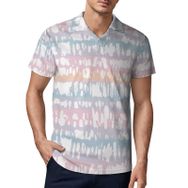 AILLOSA YH-563 3D Baskılı Desen Kısa Kollu Polo Yaka Erkek T-shirt