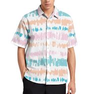 AILLOSA YH-564 Aloha Hawaii 3D Desen Kısa Kollu Erkek Gömlek