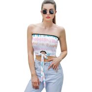 AILLOSA YH-564 Seksi File Tüp Üst Yaz Tube Top Tank Tops Kadın Askılı Üst Bluz