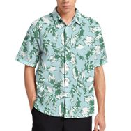 AILLOSA YH-567 Aloha Hawaii 3D Desen Kısa Kollu Erkek Gömlek