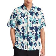 AILLOSA YH-569 Aloha Hawaii 3D Desen Kısa Kollu Erkek Gömlek