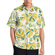 AILLOSA YH-570 Aloha Hawaii 3D Desen Kısa Kollu Erkek Gömlek