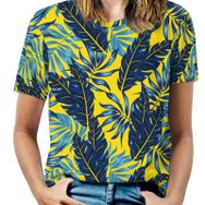 AILLOSA YH-571 Tamamı Baskılı Kısa Kollu Yuvarlak Yaka Kadın T-shirt
