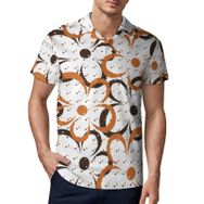AILLOSA YH-572 3D Baskılı Desen Kısa Kollu Polo Yaka Erkek T-shirt