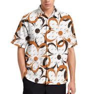 AILLOSA YH-572 Aloha Hawaii 3D Desen Kısa Kollu Erkek Gömlek