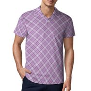 AILLOSA YH-579 3D Baskılı Desen Kısa Kollu Polo Yaka Erkek T-shirt
