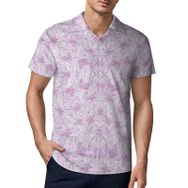 AILLOSA YH-580 3D Baskılı Desen Kısa Kollu Polo Yaka Erkek T-shirt