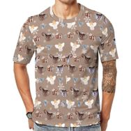 AILLOSA YH-581 3D Baskılı Desenli Kısa Kollu Erkek T-shirt