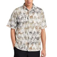 AILLOSA YH-584 Aloha Hawaii 3D Desen Kısa Kollu Erkek Gömlek