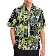 AILLOSA YH-586 Aloha Hawaii 3D Desen Kısa Kollu Erkek Gömlek