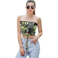 AILLOSA YH-586 Seksi File Tüp Üst Yaz Tube Top Tank Tops Kadın Askılı Üst Bluz