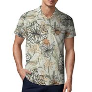 AILLOSA YH-589 3D Baskılı Desen Kısa Kollu Polo Yaka Erkek T-shirt