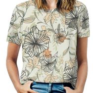 AILLOSA YH-589 Tamamı Baskılı Kısa Kollu Yuvarlak Yaka Kadın T-shirt