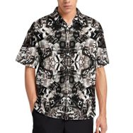 AILLOSA YH-591 Aloha Hawaii 3D Desen Kısa Kollu Erkek Gömlek