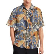AILLOSA YH-594 Aloha Hawaii 3D Desen Kısa Kollu Erkek Gömlek