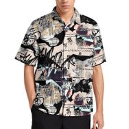 AILLOSA YH-599 Aloha Hawaii 3D Desen Kısa Kollu Erkek Gömlek