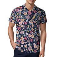 AILLOSA YH-600 3D Baskılı Desen Kısa Kollu Polo Yaka Erkek T-shirt