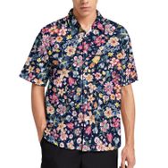AILLOSA YH-600 Aloha Hawaii 3D Desen Kısa Kollu Erkek Gömlek