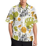 AILLOSA YH-602 Aloha Hawaii 3D Desen Kısa Kollu Erkek Gömlek