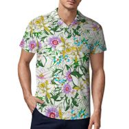 AILLOSA YH-606 3D Baskılı Desen Kısa Kollu Polo Yaka Erkek T-shirt