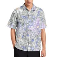 AILLOSA YH-607 Aloha Hawaii 3D Desen Kısa Kollu Erkek Gömlek