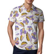 AILLOSA YH-609 3D Baskılı Desen Kısa Kollu Polo Yaka Erkek T-shirt