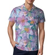 AILLOSA YH-616 3D Baskılı Desen Kısa Kollu Polo Yaka Erkek T-shirt