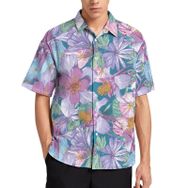 AILLOSA YH-616 Aloha Hawaii 3D Desen Kısa Kollu Erkek Gömlek