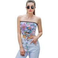 AILLOSA YH-616 Seksi File Tüp Üst Yaz Tube Top Tank Tops Kadın Askılı Üst Bluz