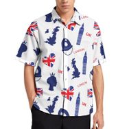 AILLOSA YH-619 Aloha Hawaii 3D Desen Kısa Kollu Erkek Gömlek