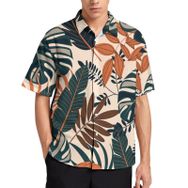 AILLOSA YH-62 Aloha Hawaii 3D Desen Kısa Kollu Erkek Gömlek