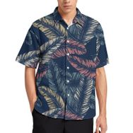 AILLOSA YH-620 Aloha Hawaii 3D Desen Kısa Kollu Erkek Gömlek