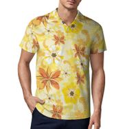 AILLOSA YH-621 3D Baskılı Desen Kısa Kollu Polo Yaka Erkek T-shirt