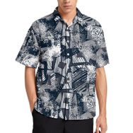 AILLOSA YH-623 Aloha Hawaii 3D Desen Kısa Kollu Erkek Gömlek