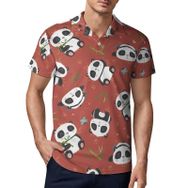 AILLOSA YH-624 3D Baskılı Desen Kısa Kollu Polo Yaka Erkek T-shirt