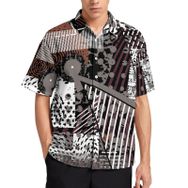 AILLOSA YH-626 Aloha Hawaii 3D Desen Kısa Kollu Erkek Gömlek