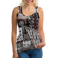 AILLOSA Yh-626 Askılı Kolsuz Bol Kesim Kadın T-shirt