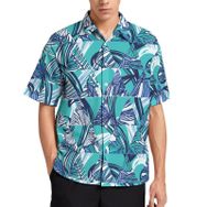 AILLOSA YH-629 Aloha Hawaii 3D Desen Kısa Kollu Erkek Gömlek