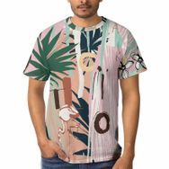 AILLOSA YH-63 3D Baskılı Desenli Kısa Kollu Erkek T-shirt