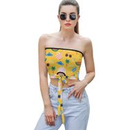 AILLOSA YH-632 Seksi File Tüp Üst Yaz Tube Top Tank Tops Kadın Askılı Üst Bluz