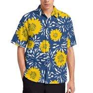 AILLOSA YH-634 Aloha Hawaii 3D Desen Kısa Kollu Erkek Gömlek