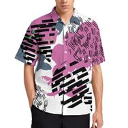 AILLOSA YH-635 Aloha Hawaii 3D Desen Kısa Kollu Erkek Gömlek